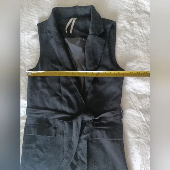 Anthropologie Mini Dress | Black Vest | Sleeveless Blazer | Size XS| - Picture 7 of 14